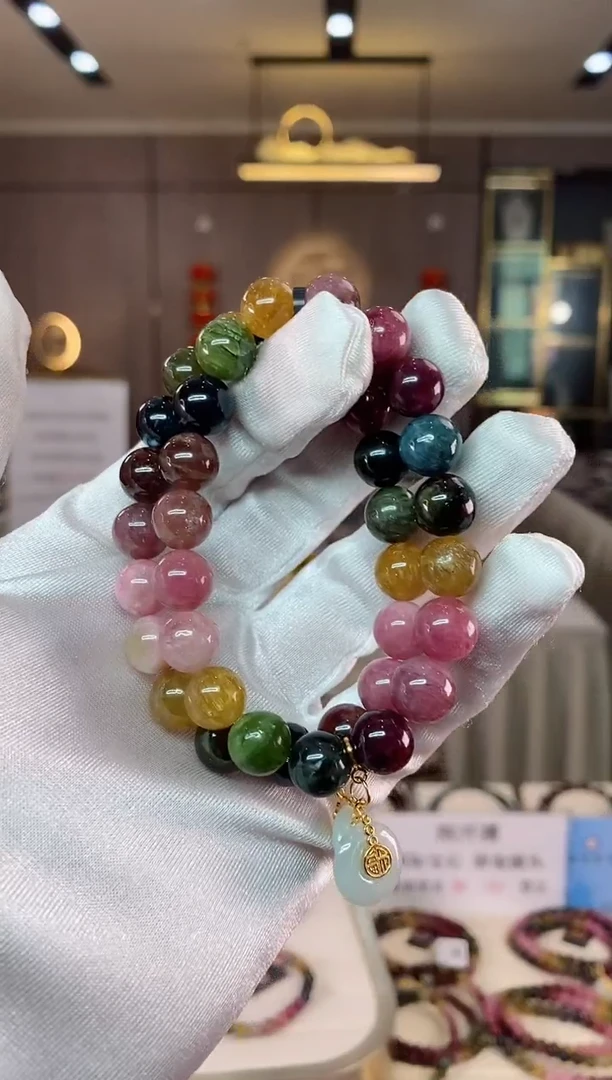 【闪购商品】碧玺单圈手串10mm+未镶嵌（多样性发一条）xion