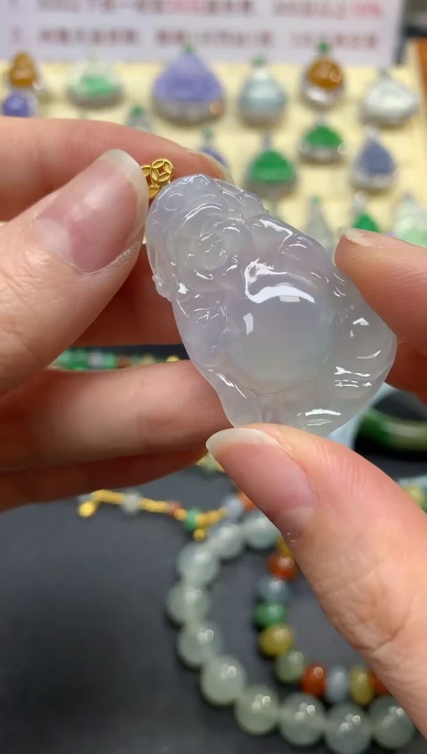 翡翠18K金镶嵌吊坠(不含链)吊坠|1500+150