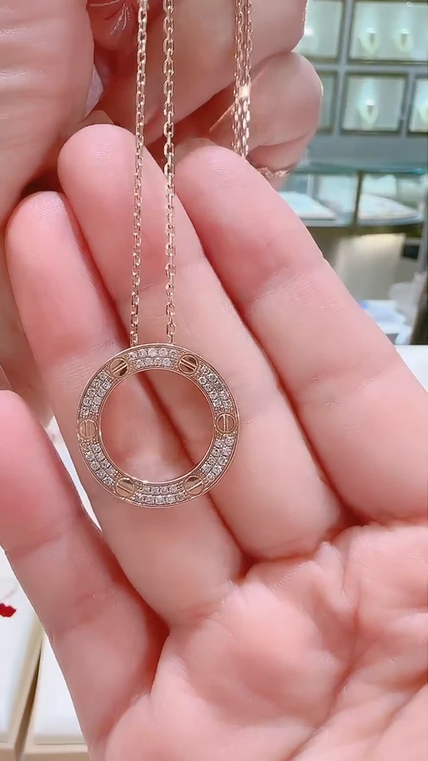 【闪购商品】钻石套链18K金镶嵌套链