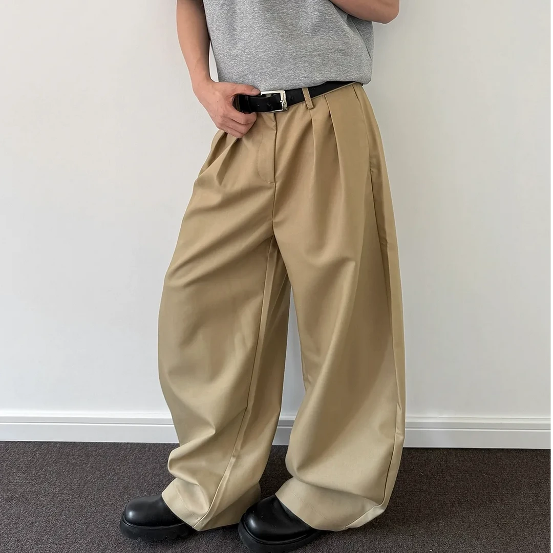 设计感垂感直筒轻奢西裤男士百搭显瘦设计阔腿休闲长裤西裤推荐