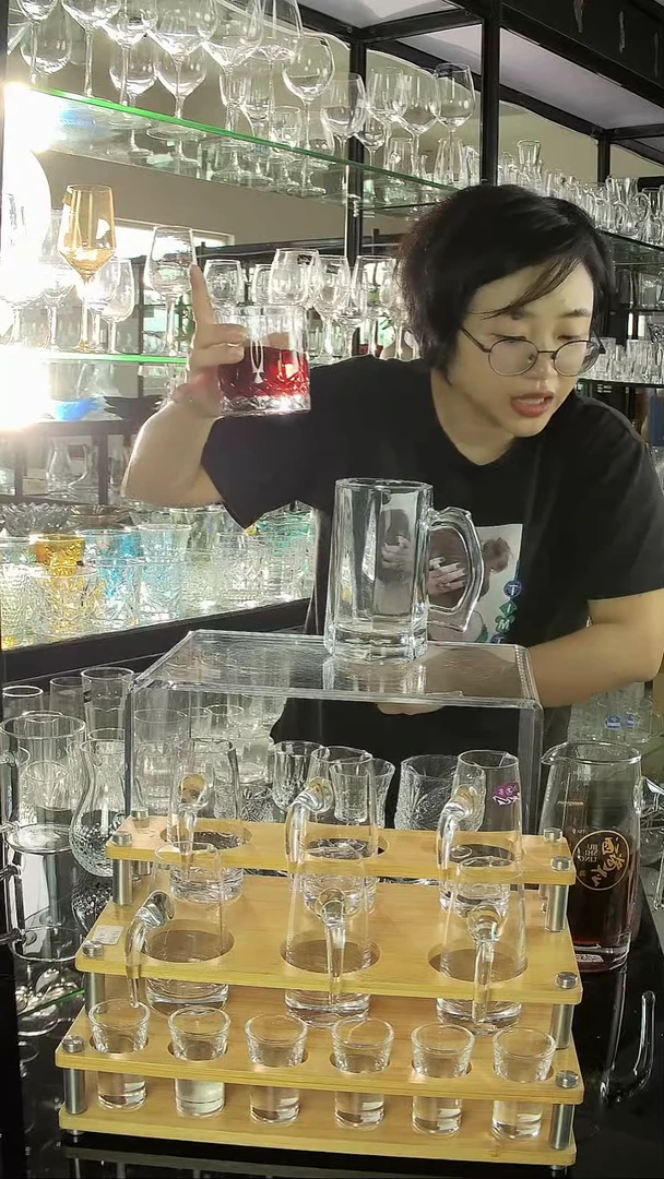 水晶玻璃平底款JXJ007  把杯1只