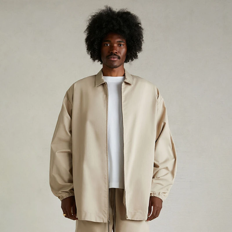 24DROP3 ESSENTIALS梭织中长款拉链外套