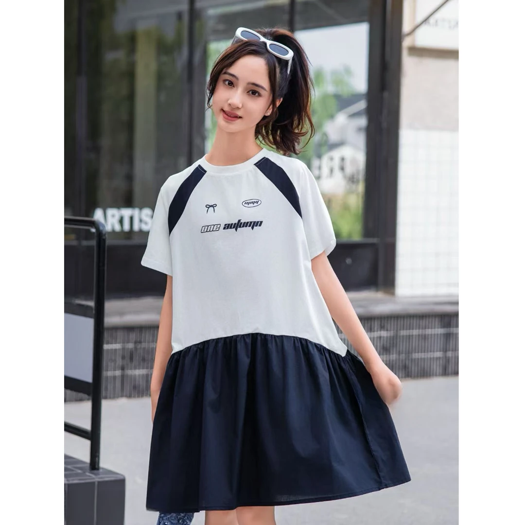 506225  韩版夏款女童休闲舒适时尚洋气夏季连衣裙