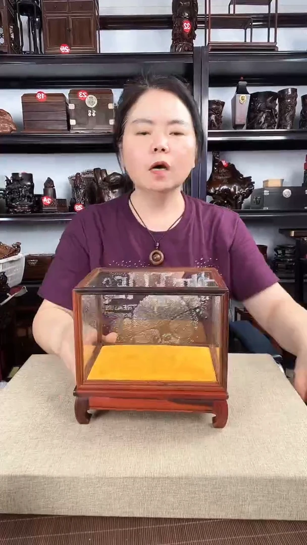 木玻璃罩1号老李红木工艺品