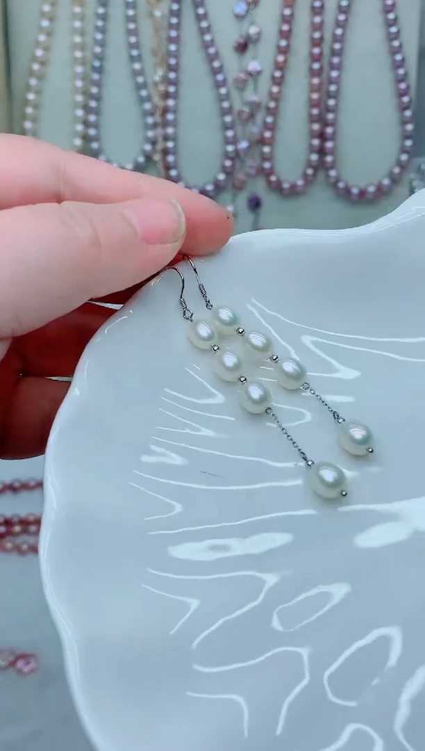 未镶嵌耳饰淡水珍珠多样性发其一【非无瑕】