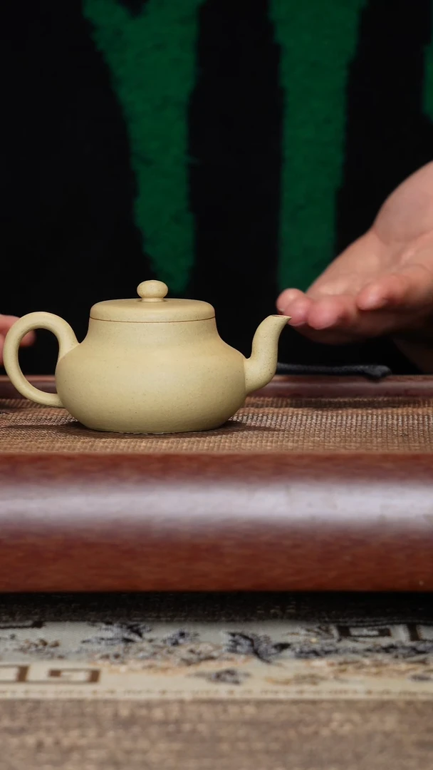 【闪购商品】紫砂茶壶君德本绿半手工