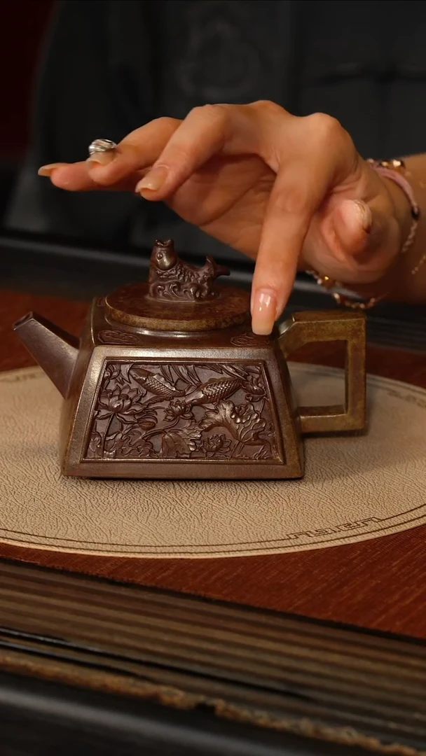 茶壶紫砂宜兴紫砂SZY 邵家窑 鱼跃龙门 230cc