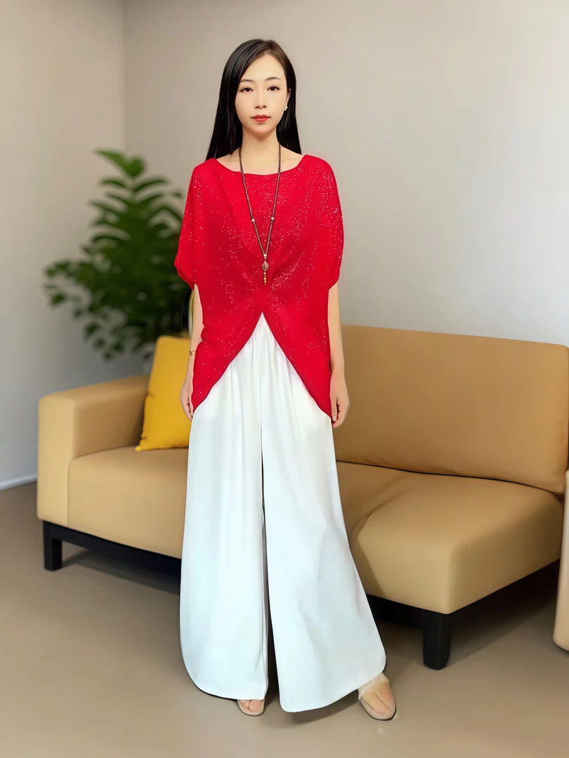 休闲气质时尚设计师宽松夏季设计师优雅轻奢上衣1366