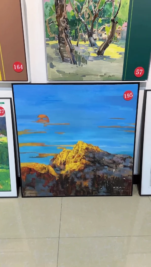 精品手绘油画作品《风景》100*100外