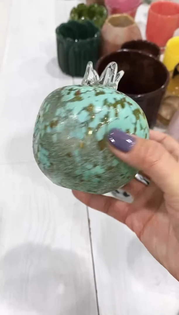 慕忆家手作琉璃花瓶瑕