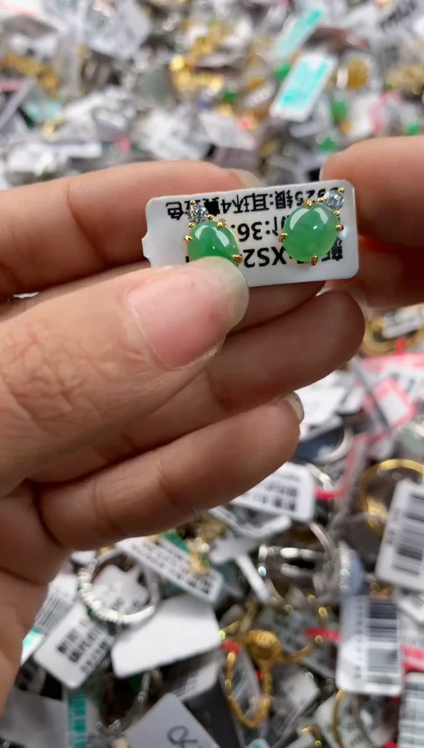 银S925镶嵌戒指翡翠8888----10