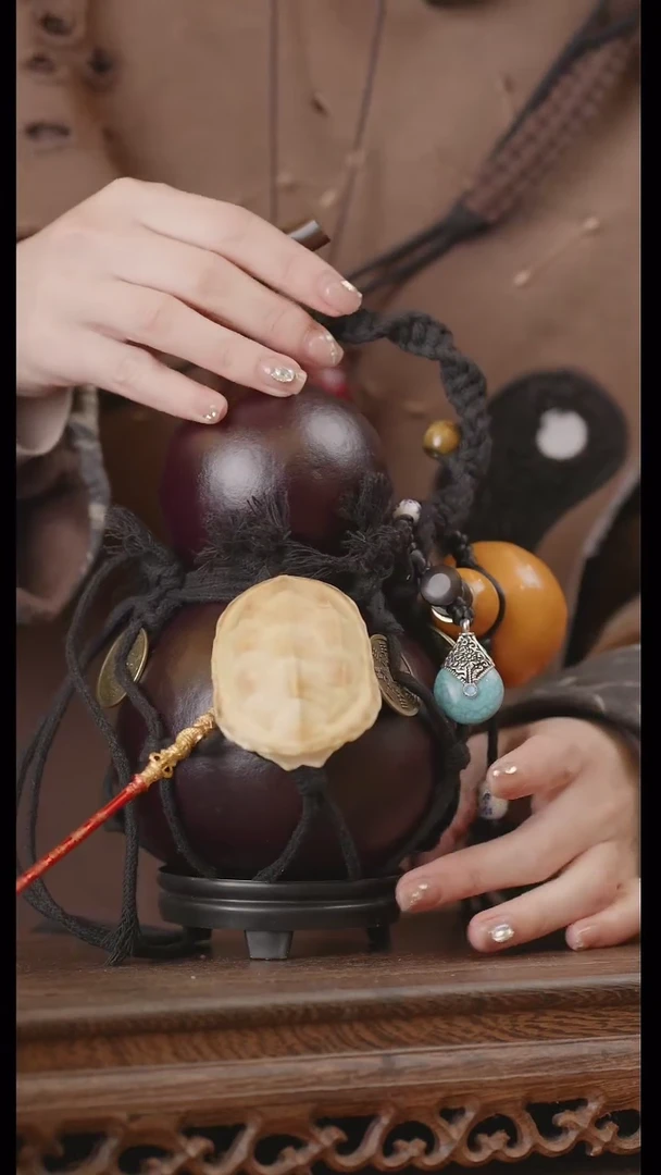 【闪购商品】102号精品天然大漆工艺防渗内胆酒葫芦~