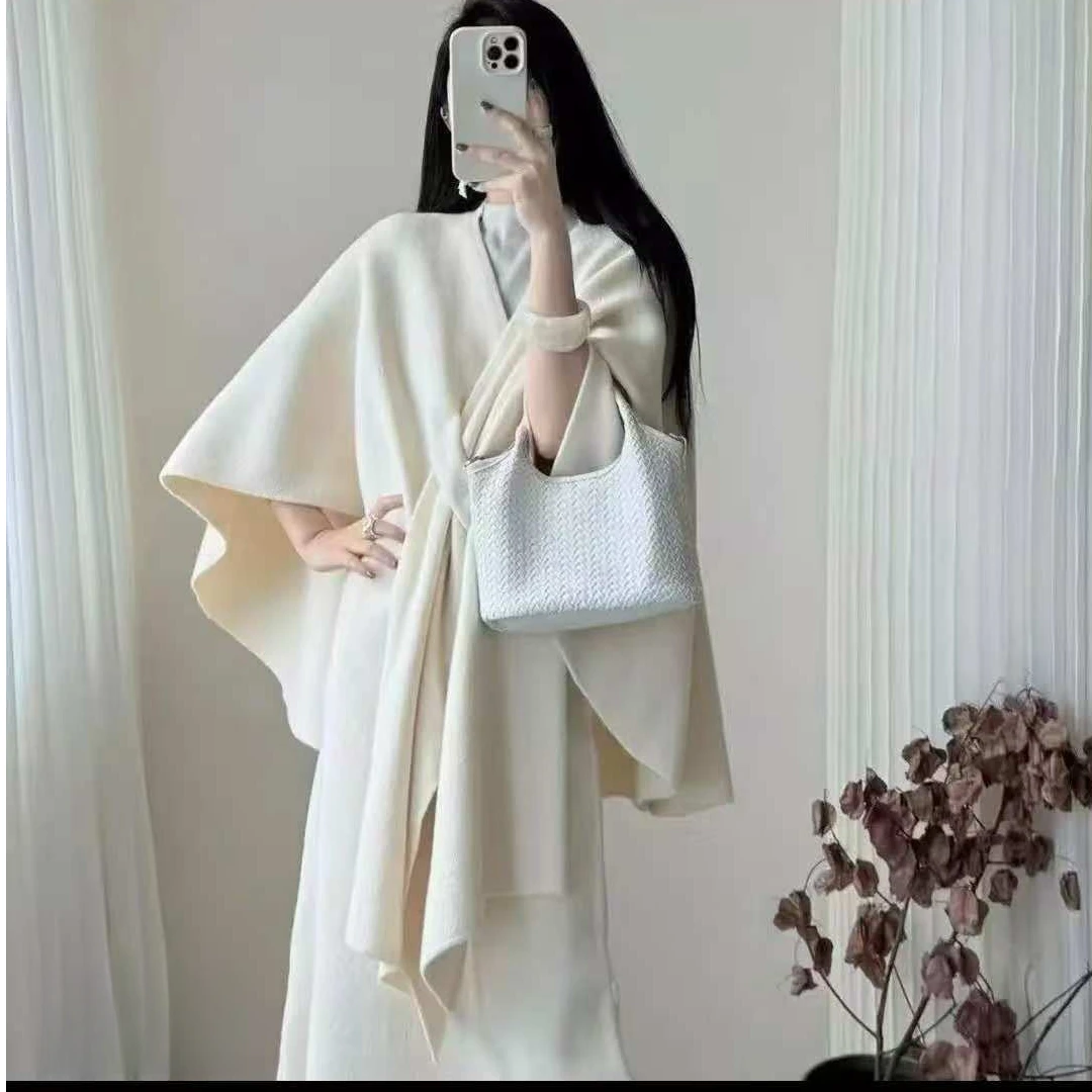 披肩斗篷毛衣套装千金高级感舒适毛衣链外套女装减龄穿搭两件套