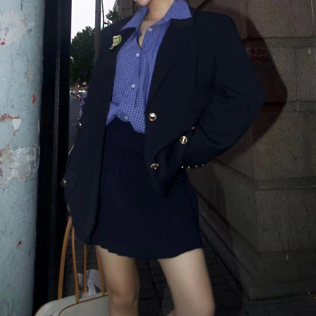 婉君【财阀小姐】秋季韩系设计感学院风职业气质西装LWJ23C3C724