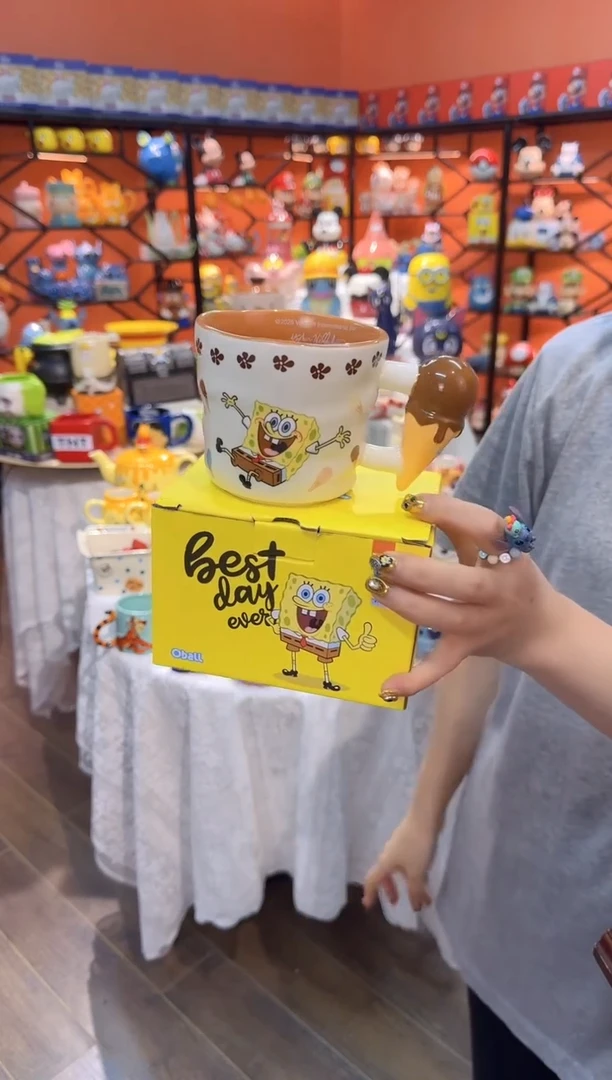 瓷片@@海绵宝宝陶瓷欢乐水杯