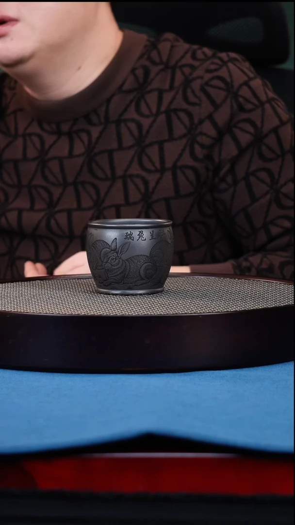 茶杯紫砂宜兴原矿紫砂 手工主人杯