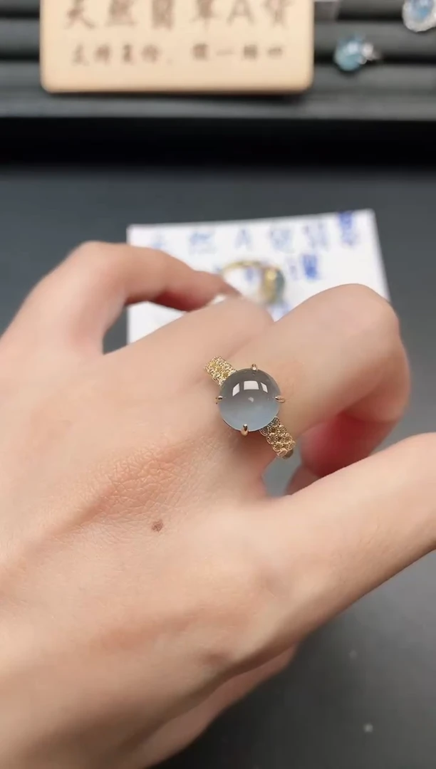 银S925镶嵌戒指翡翠111