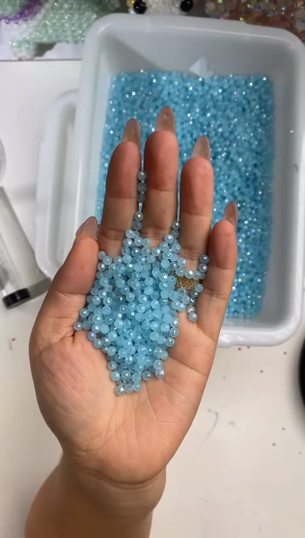 玻璃1547卡4水晶扁镀ab500颗天青蓝玉