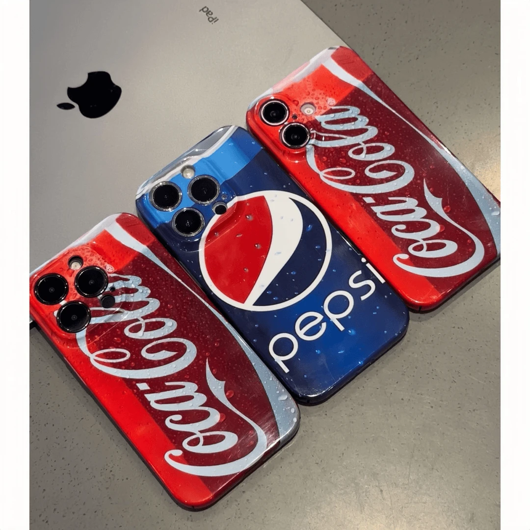 创意可口百事适用于苹果华为oppo小米vivo一加荣耀菲林手机防摔壳