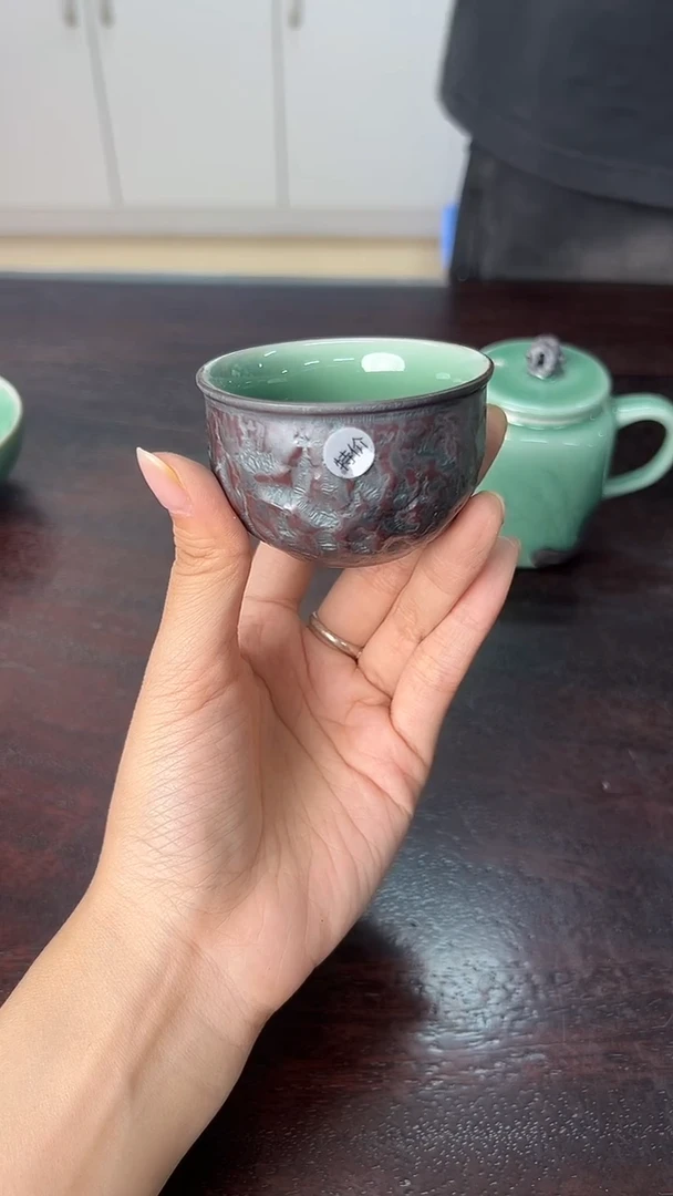 龙泉云间青瓷小米茶器