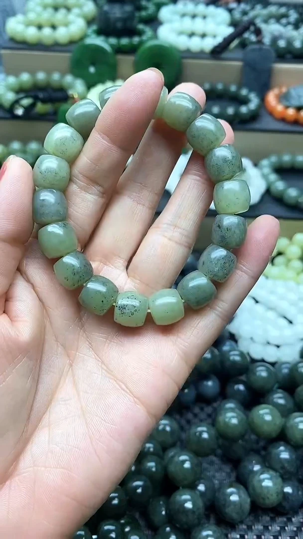 手链未镶嵌和田玉12青花直切