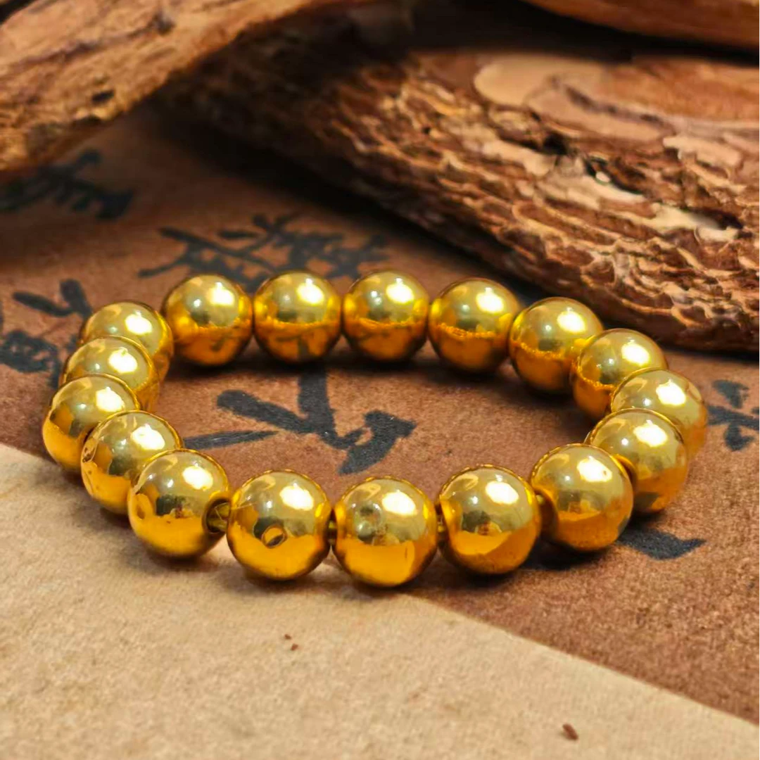 【付付精品】足金999 南洋大金珠满圈约卡10mm（编好发） 双11