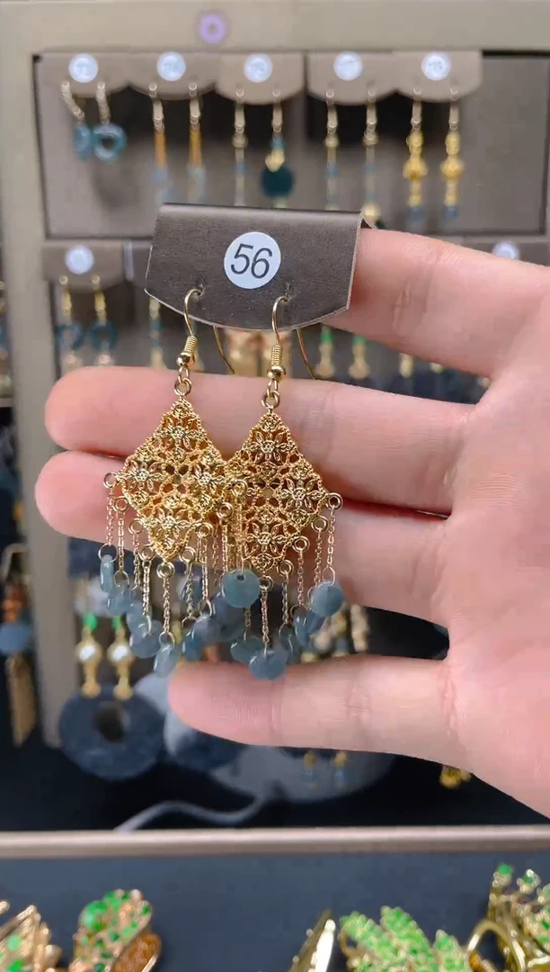 【闪购商品】翡翠耳饰合金0141翡翠饰品