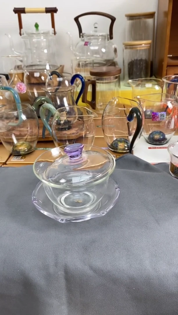 沁莲盖碗浅紫色样品