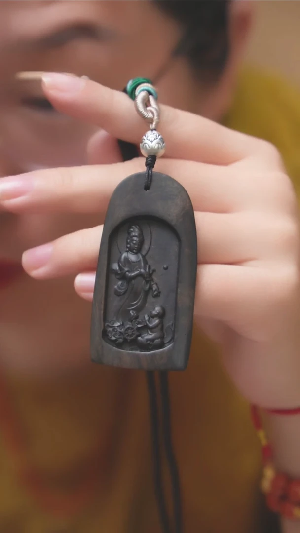 无足银珠宝奇石吊坠