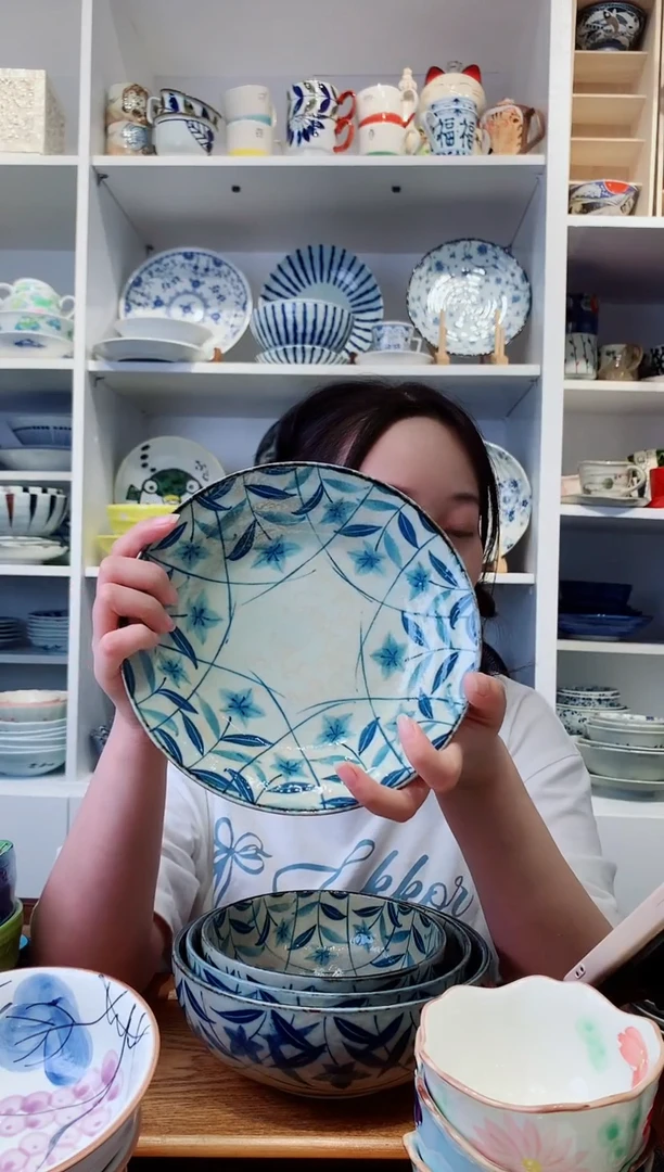 陶瓷黄泥桔梗深盘