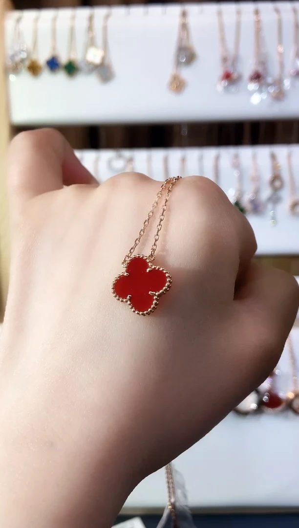 【闪购商品】玛瑙/玉髓套链18K金镶嵌玛瑙k玫