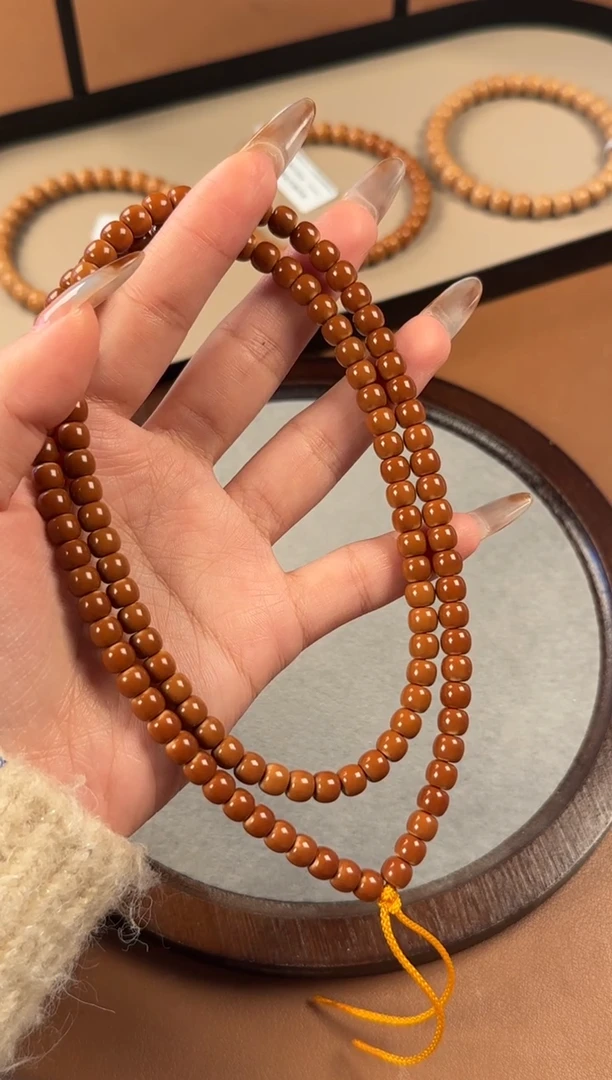 手串橄榄核6.0mm   老挝核尖 108长串