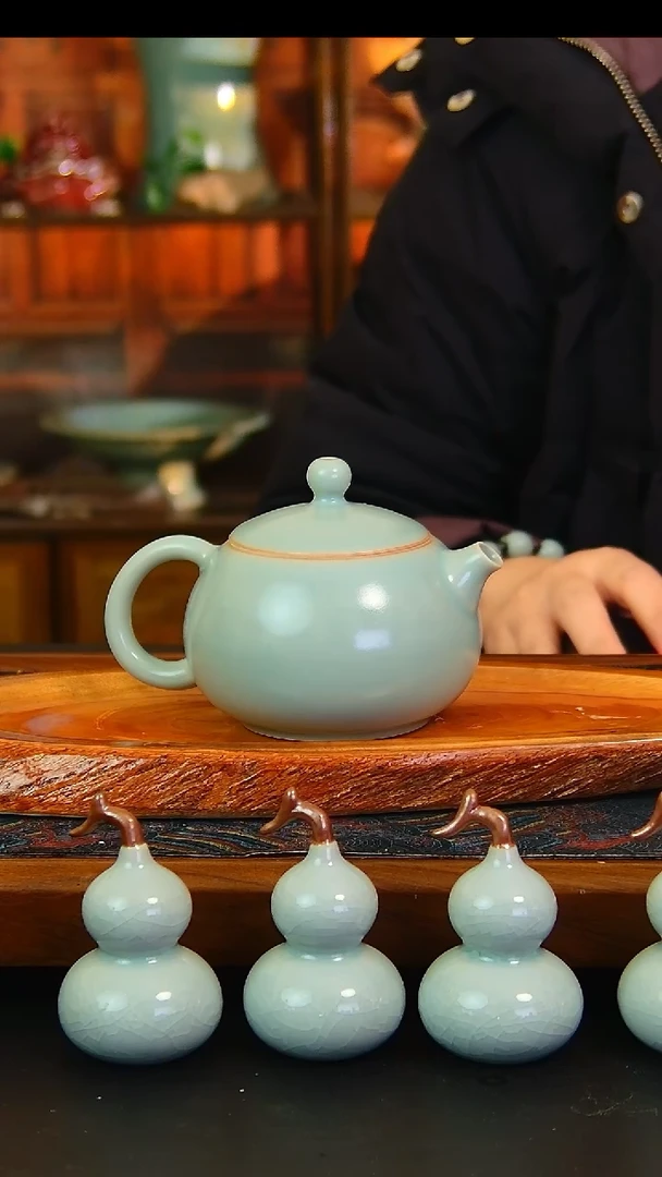 瓷片舒*原矿汝瓷福利单杯，不完美，简装