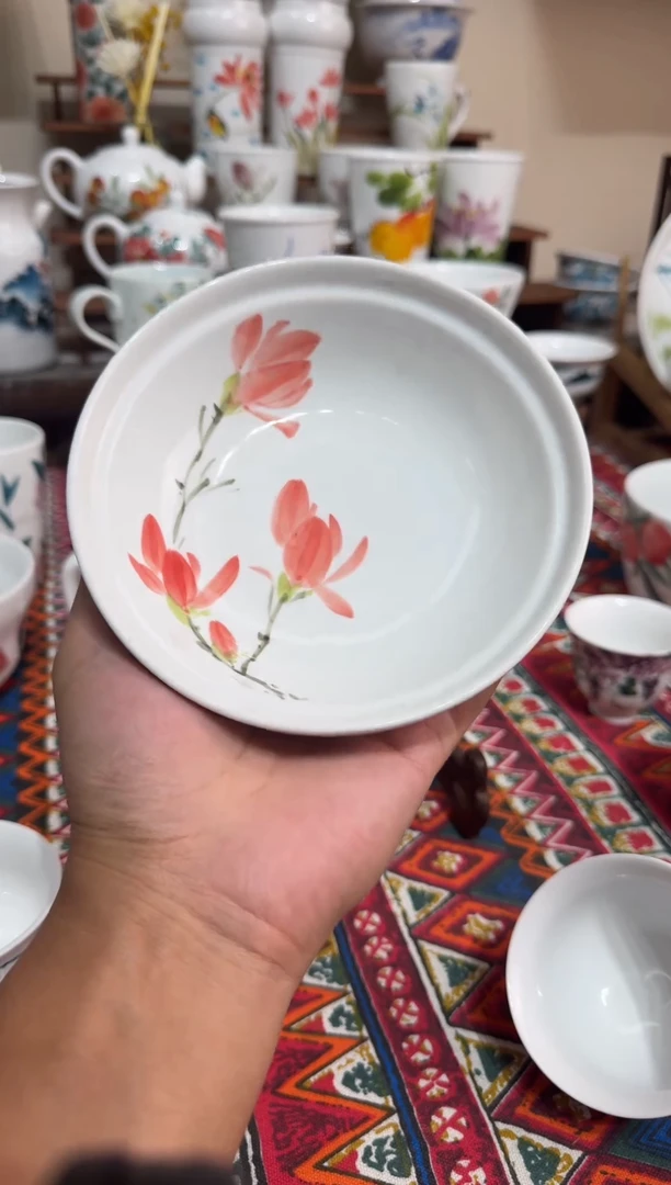 摆件陶瓷高温釉下彩手工陶瓷