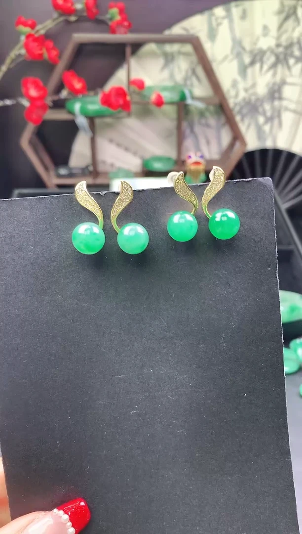 【闪购商品】石英质玉耳坠合金耳坠