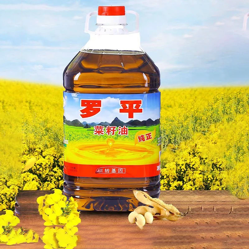 云南罗平菜籽油_5升纯正菜籽油食用油宿舍家用菜油厂家直销