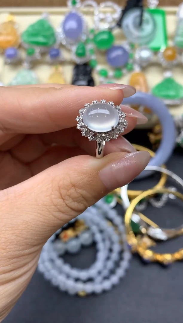 【闪购商品】翡翠戒指18K金镶嵌513-中国好珍宝