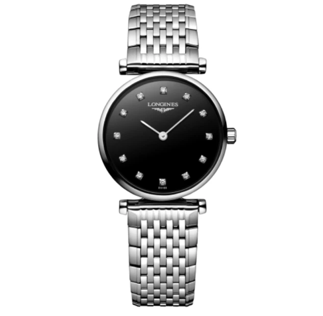 99新 Longines/浪琴 浪琴嘉岚24黑盘带钻女士时尚简约轻奢/HZ