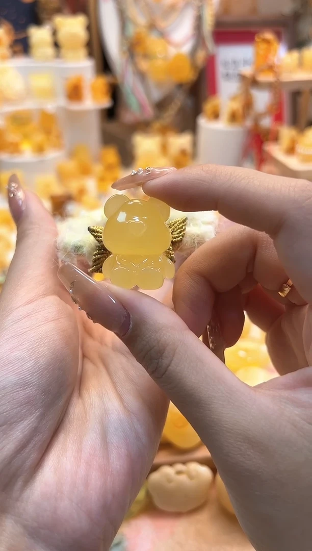 【闪购商品】蜜蜡珠宝奇石18K金镶嵌琥珀蜜蜡