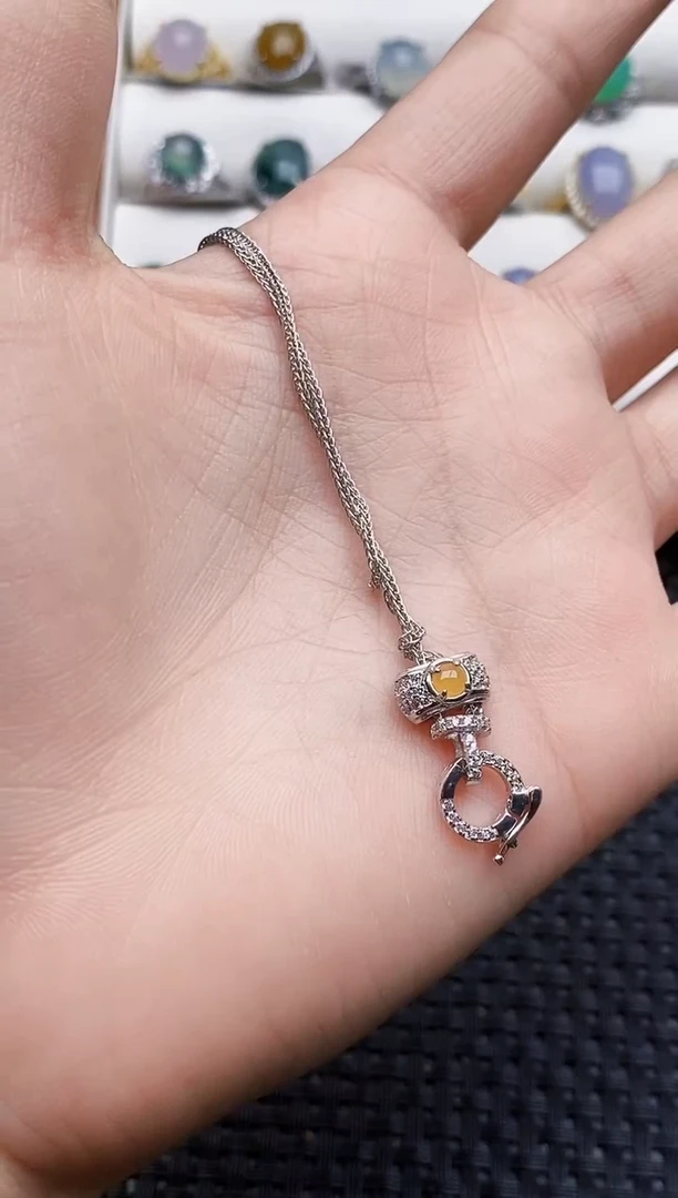 银S925镶嵌戒指翡翠0152