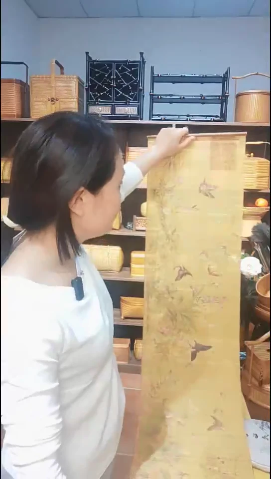 古色古香双面竹丝茶席