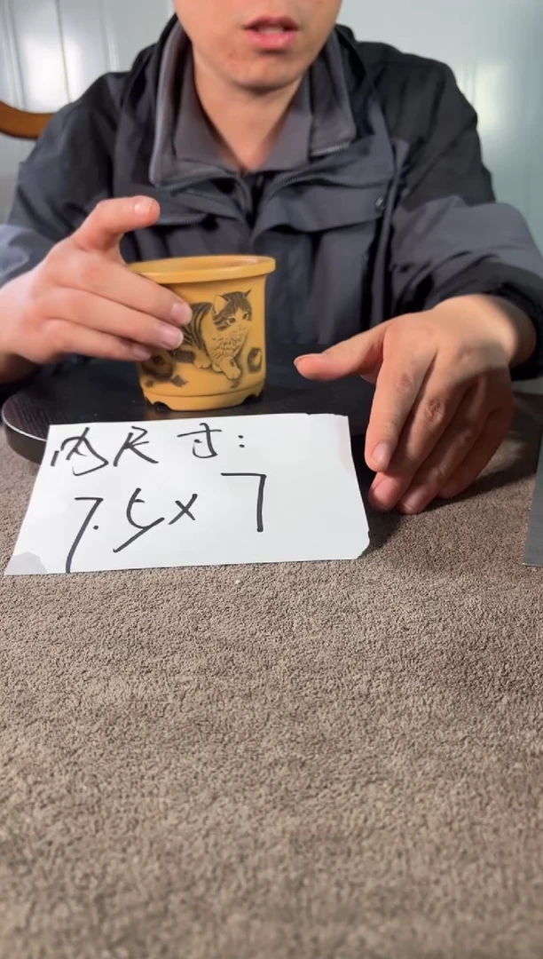 A宜兴紫砂小花盆