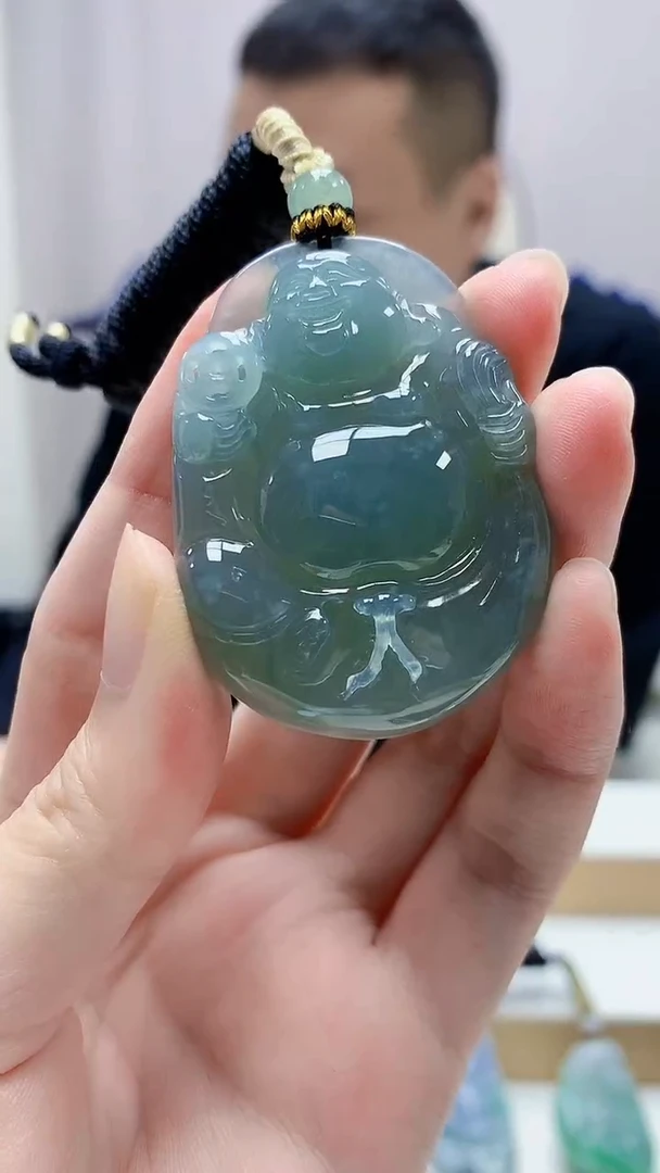 未镶嵌定制翡翠4898zm-毛货挂件佛公30