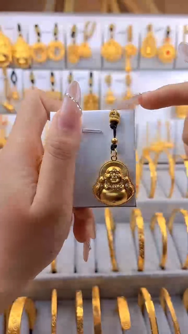 无足银弥勒佛吊坠  总重9g外1.3g