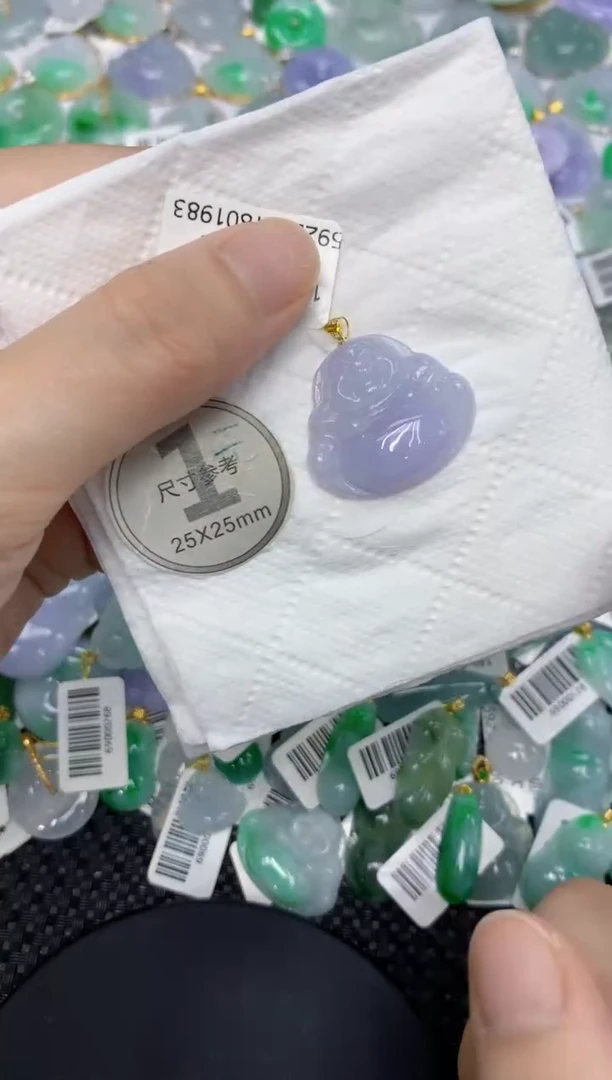 颈饰18K金镶嵌翡翠1111111