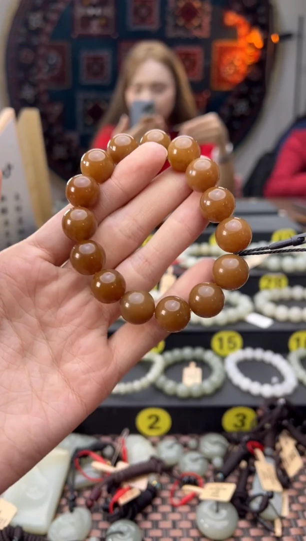 未镶嵌手串和田玉金山糖手串卡14