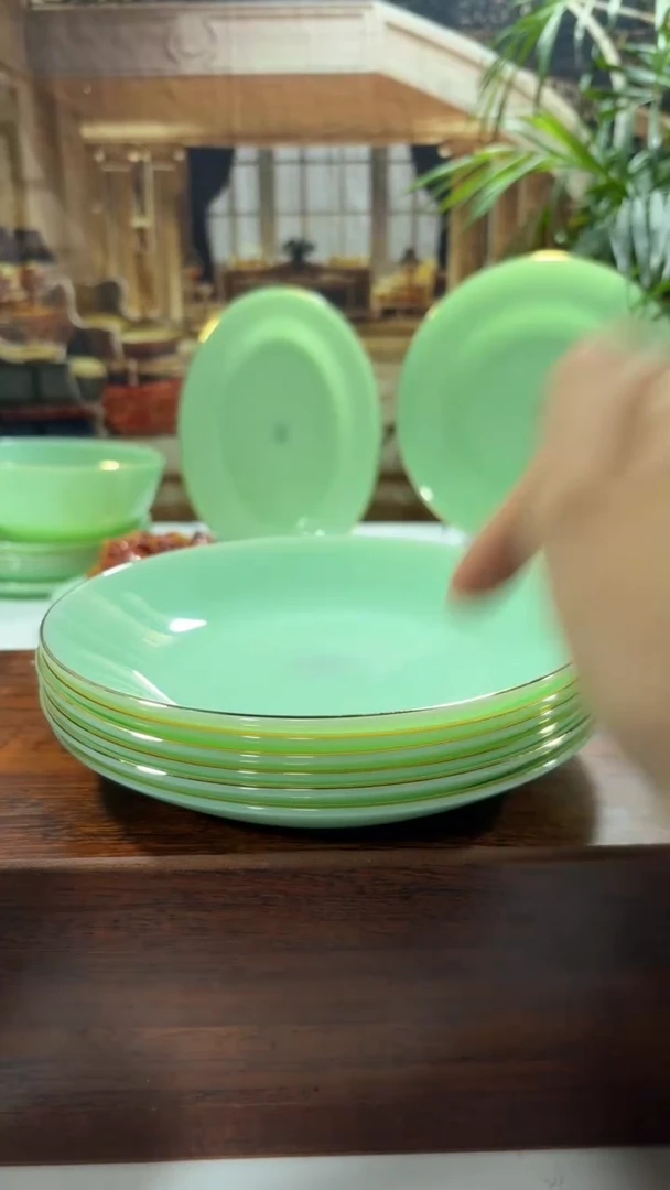 【闪购商品】....8英寸深盘6个  玉瓷【贝美】