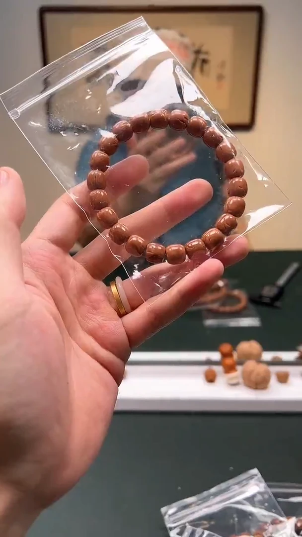 手串桃核10mm龙纹老型桃核单圈