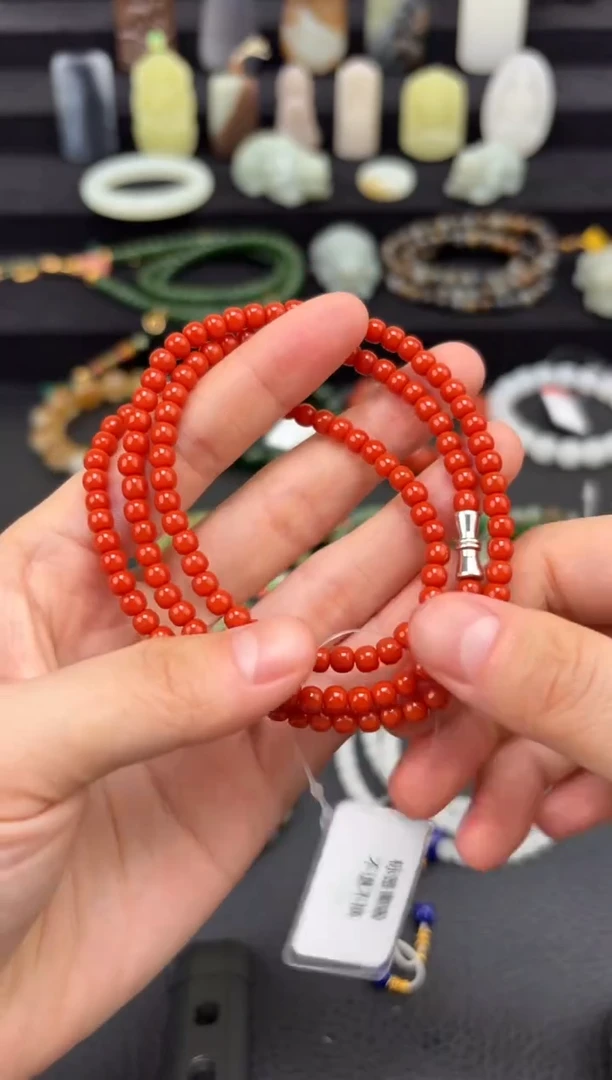 未镶嵌车挂玛瑙/玉髓5mm老型108