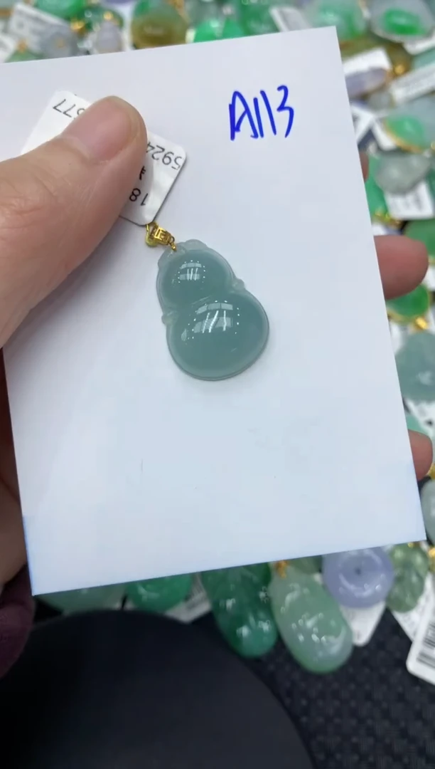 【闪购商品】翡翠颈饰18K金镶嵌1111111111